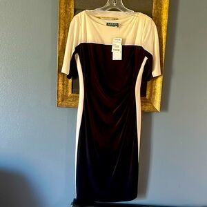 Ralph Lauren black and white casual/office casual dress brand new with tags.